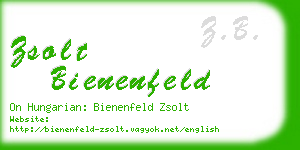 zsolt bienenfeld business card